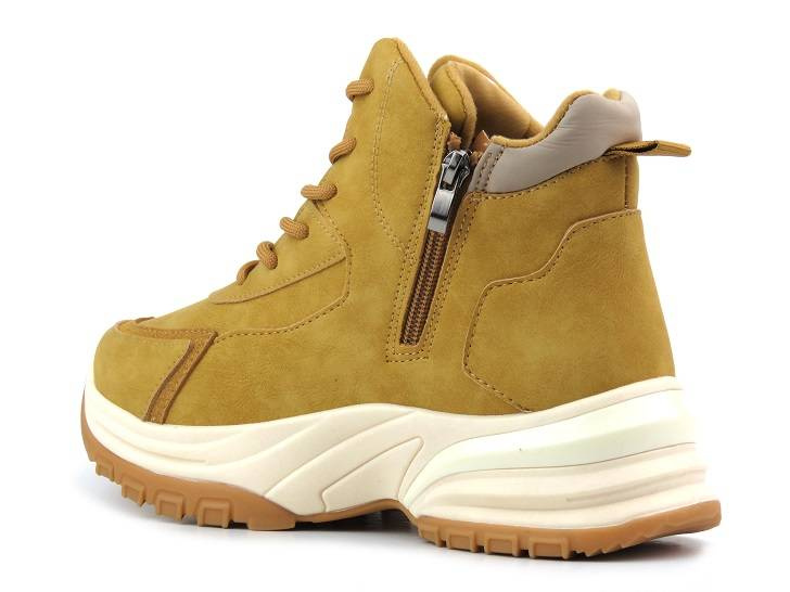 Trapery, śniegowce damskie na platformie - LEE COOPER LCJ-22-44-1354L, jasnobrązowe