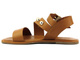 Brązowe sandały damskie w stylu gladiatorek - VENEZIA 35422525