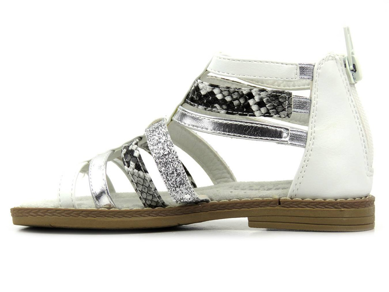 Sandały dziecięce ze skórzaną wkładką - AMERICAN CLUB GC 09/20, białe