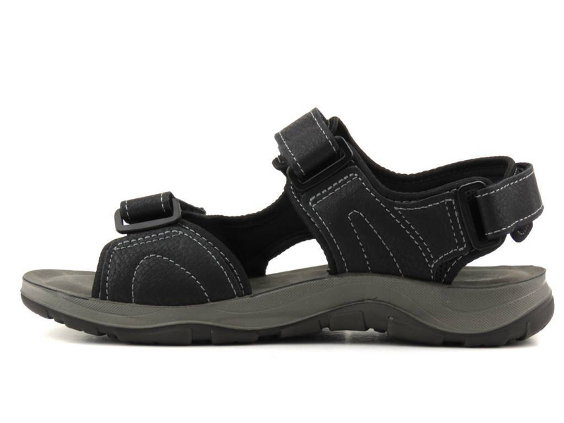 Wygodne, klasyczne sandały męskie - INBLU TO-06, czarne