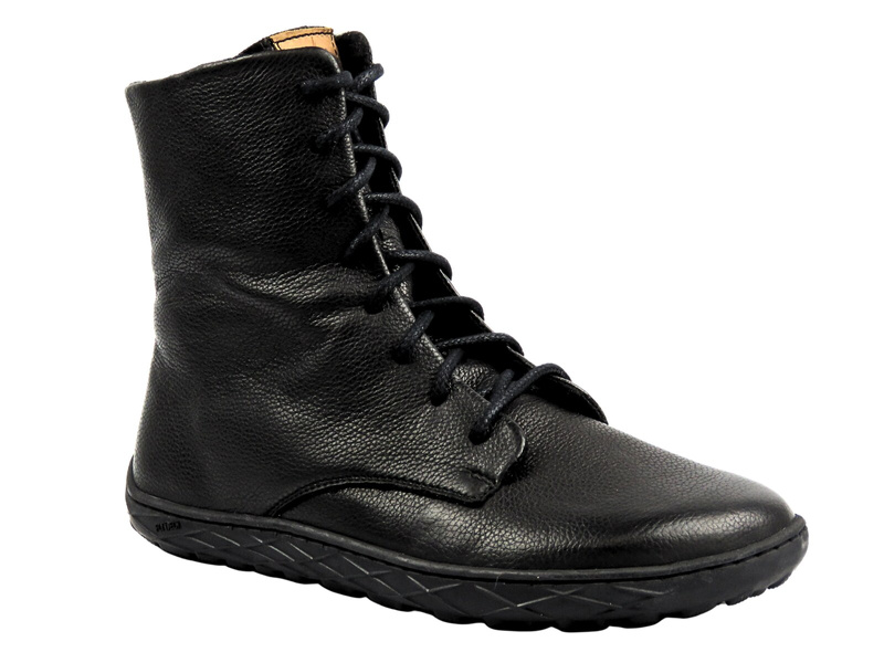 Barefoot minimalistyczne ocieplane botki damskie czarne Nika Komfort 1442