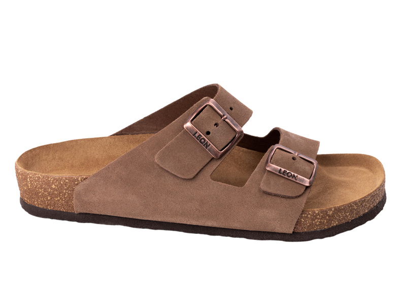 Klapki Męskie Leon 4703 brązowe