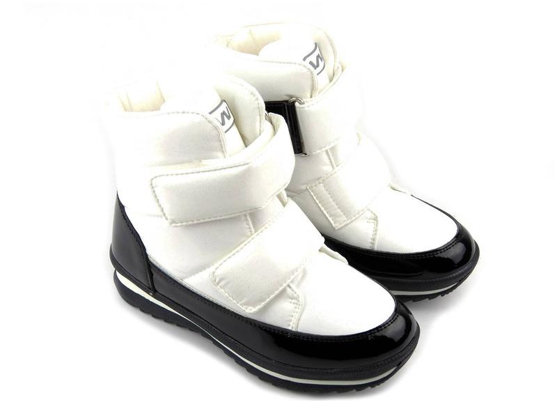 Wysokojakościowe śniegowce dziecięce z wełną owczą - WEESTEP R292958801W, białe