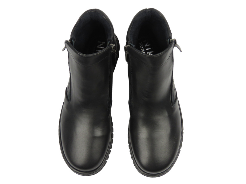 Botki damskie skórzane czarne Nika Komfort 0363-23665