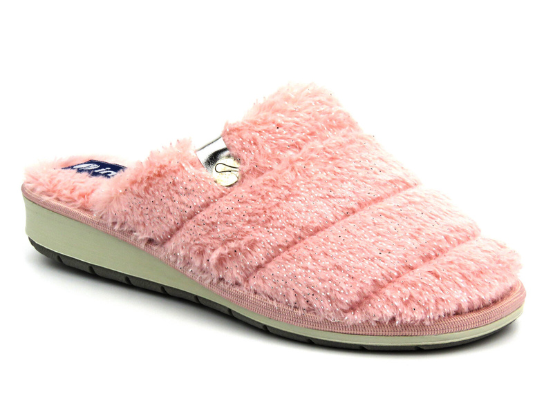 Futerkowe, miękkie kapcie damskie - INBLU LB-95, różowe
