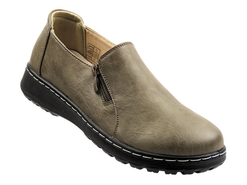 Półbuty damskie khaki Potocki 25-90352