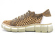 Półbuty damskie ażurowe, sneakersy - Maciejka 05850-04, beżowe