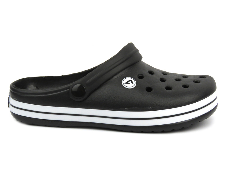 Młodzieżowe klapki basenowe- AMERICAN CLUB 02/24 ,czarne