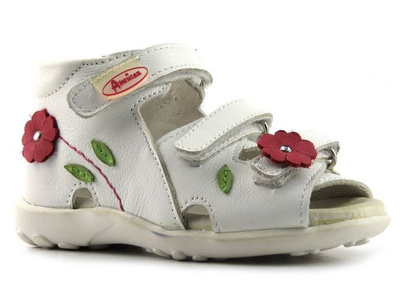Sandały dziecięce dziewczęce American Club TY1612-9346, białe