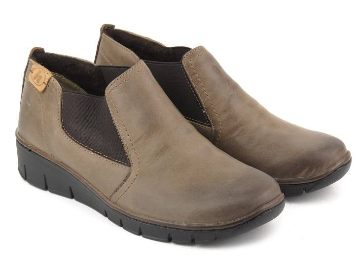 Skórzane sztyblety damskie polskiej marki HELIOS 527, beżowe