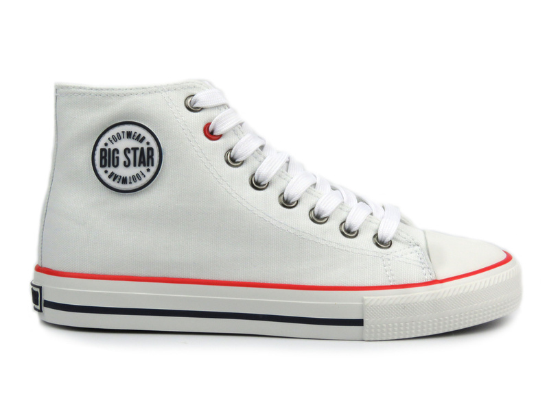 Wysokie trampki damskie - Big Star NN274660, białe