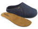 Filcowe kapcie męskie ze skórzaną wkładką - INBLU SI-20, granatowe