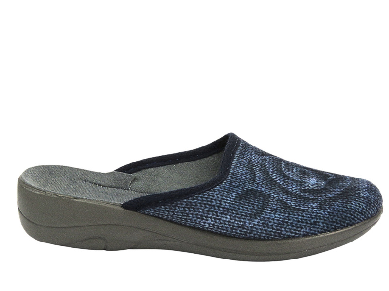 Kapcie Domowe Damskie - Inblu RO-09 Granatowe - Wsuwane 
