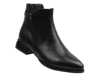 Skórzane botki damskie czarne Cambell 25-55317