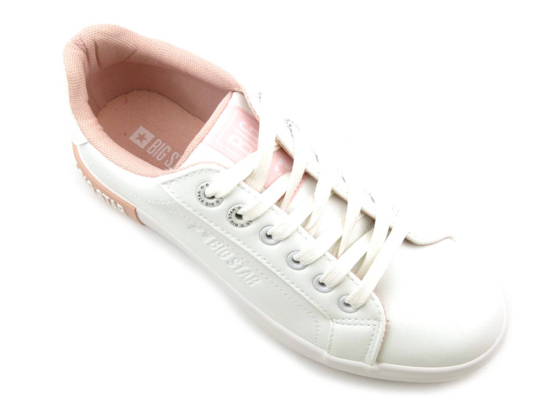 Białe sneakersy damskie z ekoskóry - BIG STAR II274033
