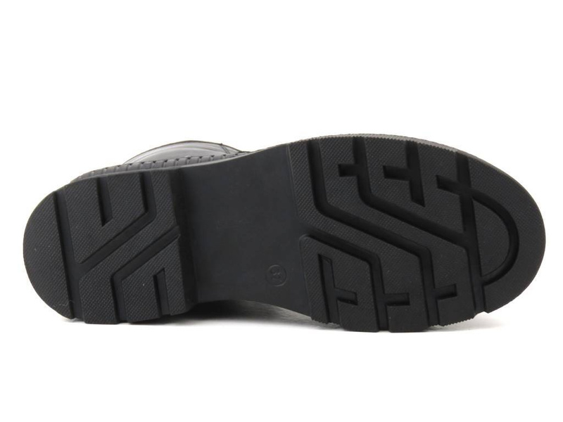 Botki damskie skórzane - VACARRO 490, czarne