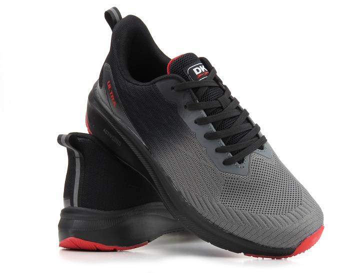 Lekkie sneakersy męskie, adidasy DK VB16772 , szaro-czarne