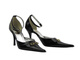 Lakierowane czółenka damskie na szpilce czarne Vigo 665 