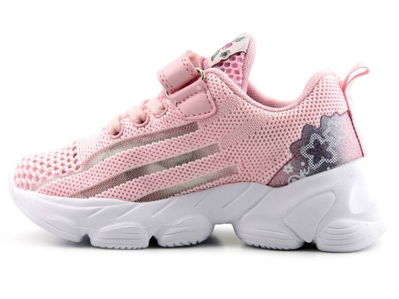Przewiewne buty dziecięce sportowe, adidasy American Club ES 24/21, różowe