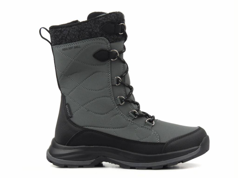 Wysokie buty zimowe, śniegowce damskie DK TECH SoftShell 2105, szare