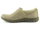 Skórzane półbuty damskie slip on - Helios Komfort 329, beżowe