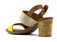 Sandały damskie na słupku - Jezzi, 20SD35-1826, żółte