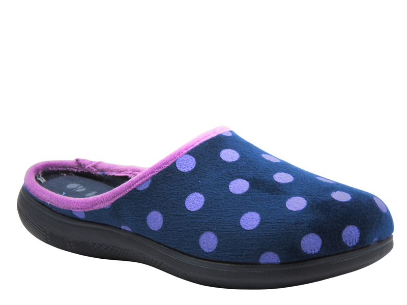 Kapcie Damskie INBLU EC-90 granatowe Wsuwane