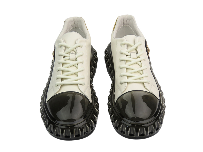Nowoczesne sneakersy męskie białe JOHN DOUBARE CC2881