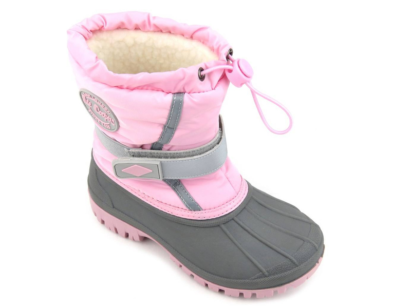 Śniegowce dziecięce LEE COOPER LCJ-21-44-0521K, różowe z regulacją