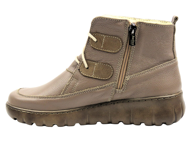 Botki damskie polskiej marki HELIOS Komfort 795, khaki