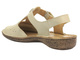 Skórzane sandały damskie ecru Helios Komfort 128