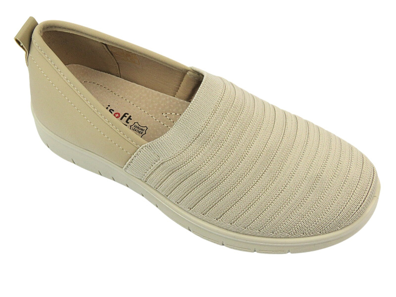 Buty damskie zdrowotne, profilaktyczne beżowe UNISOFT 24TX02-5931