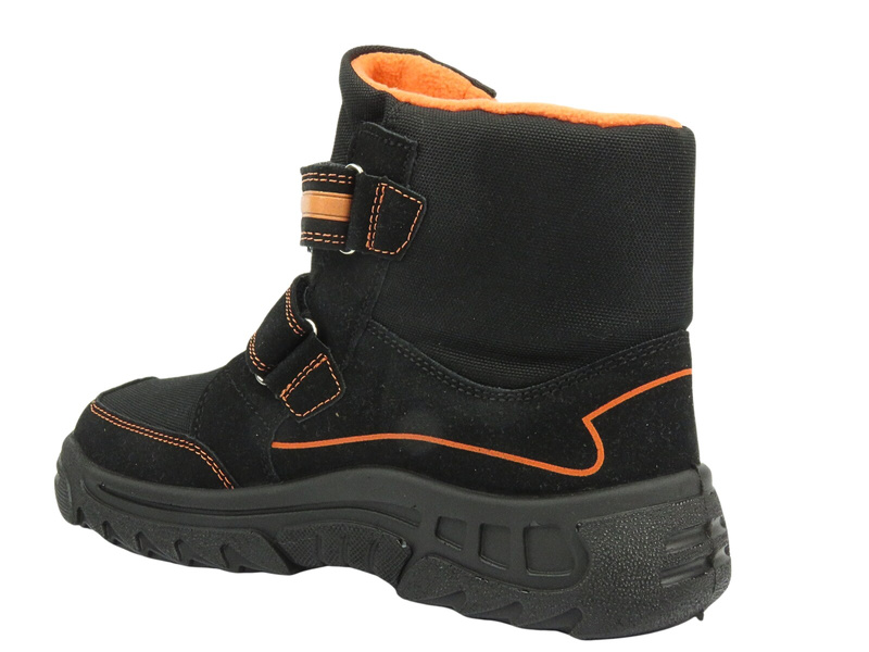 Śniegowce Dziecięce - BEFADO 615Y006, Czarne Na Rzepy