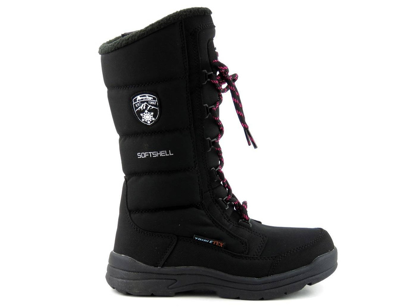 Wysokie śniegowce dziecięce AMERICAN CLUB SN12, czarne