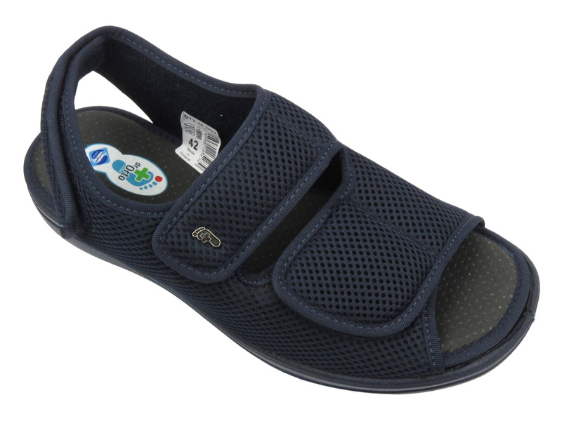 Kapcie, sandały męskie profilaktyczno-zdrowotne Befado dr Orto 077M002, granatowe