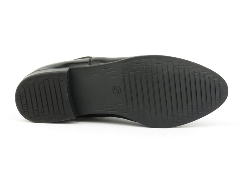 Skórzane sztyblety damskie Marco Tozzi 25387, czarne