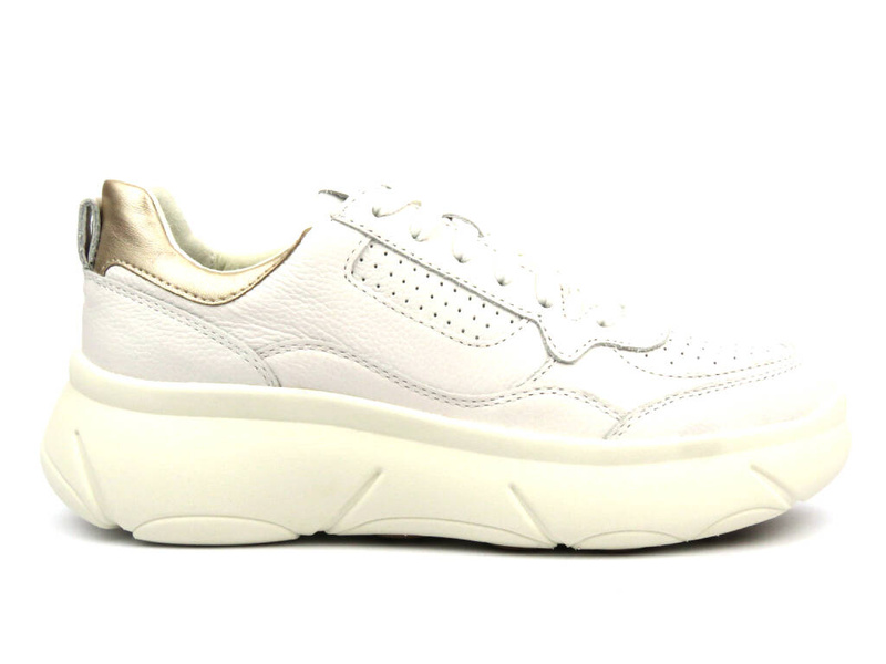 Sneakersy damskie renomowanej marki - GEOX D45NHB, białe