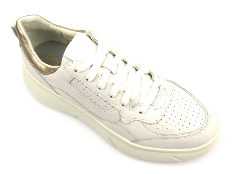 Sneakersy damskie renomowanej marki - GEOX D45NHB, białe