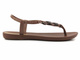 Sandały damskie z elastycznej gumy - Ipanema 83330, brązowe