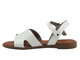 Sandały damskie białe na płaskiej podeszwie Cambell 25-64302