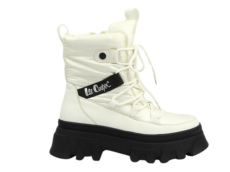 Śniegowce Damskie - LEE COOPER LCJ-24-47-3142L Białe
