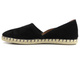 Skórzane espadryle damskie z wyciętą cholewką - VENEZIA 473-22035, czarne