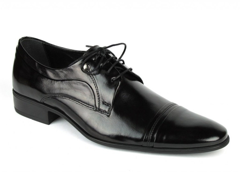 Skórzane półbuty męskie wizytowe Conhpol C-2510 