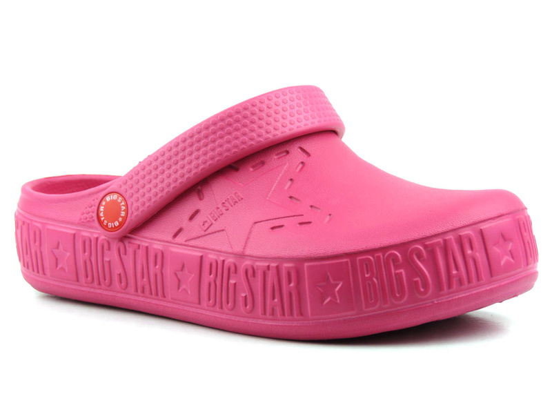 Piankowe klapki damskie, clogsy- BIG STAR II275007, różowe