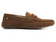 Mokasyny męskie ze skóry zamszowej - GOE JJ1N4043, brązowe