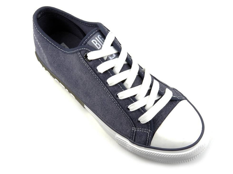 Trampki męskie przed kostkę - Big Star HH174047, jeansowe