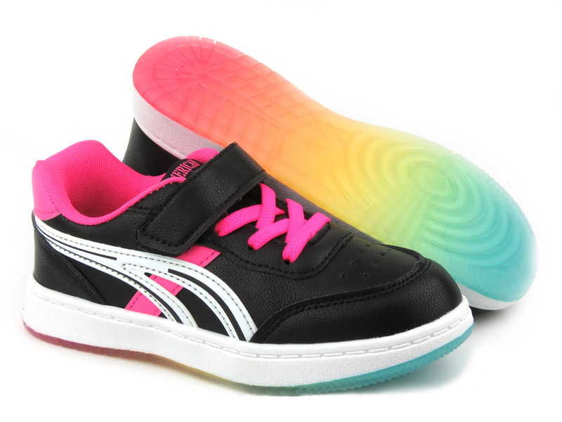 Sneakersy, trampki dziecięce sportowe - American Club XD71/23, czarne