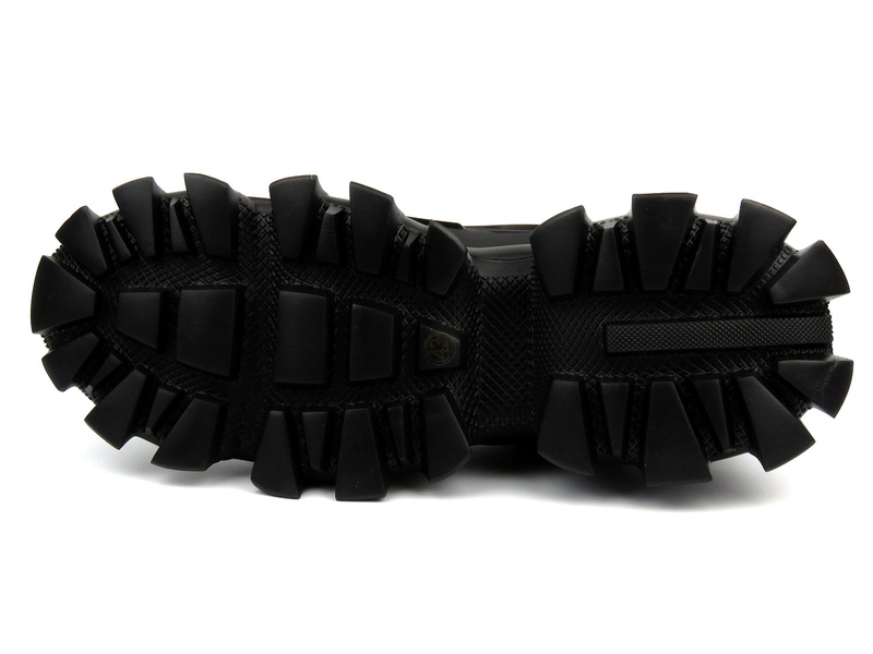Sneakersy męskie na grubej podeszwie - JOHN DOUBARE QA758T-45L-A1256, czarne 