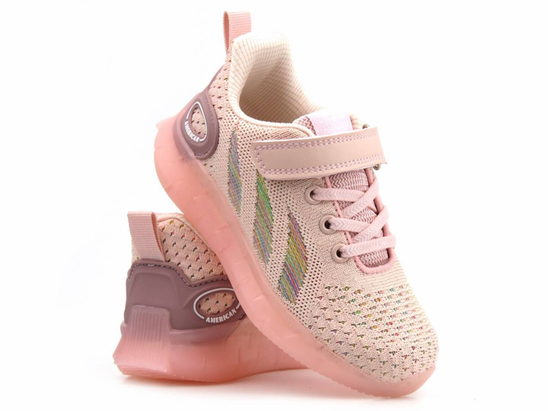 Buty sportowe dziecięce, adidasy American Club RL 79/22, różowe