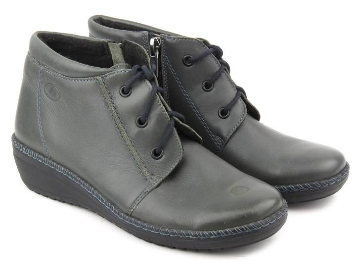 Botki, trzewiki damskie - HELIOS Komfort 518-2, szare II